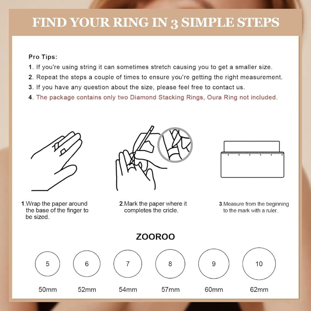 2-Pack Gold Plated Stackable Rings For Women With… - image 3